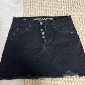 American Eagle Denim Mini Skirt in Black